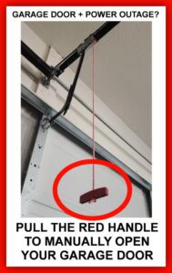 how to manually open your garage door